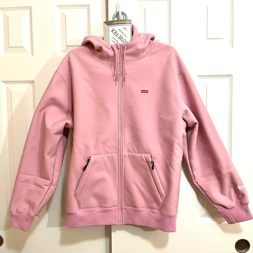 Supreme X WINDSTOPPER Zip Up Hooded Pink Sweatshirt